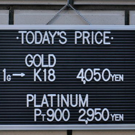 2019年12月3日 金･プラチナ買取価格