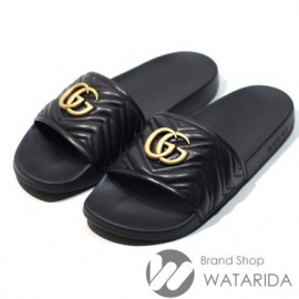 【New arrivals】グッチ ラバーGG スライド 603701 0R030 1000