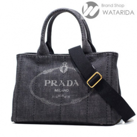 【New arrivals】プラダ カナパ ミニ デニム トート 1BG439