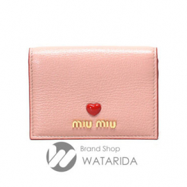 【New arrivals】MIUMIU ミュウミュウ マドラスラブ レザー カードケース 5MC945