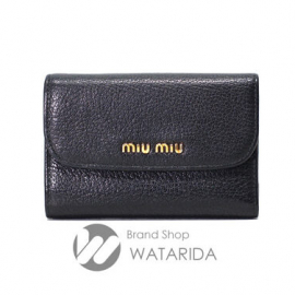 【New arrivals】miumiu マドラスレザー ダブルフラップウォレット 5MH373