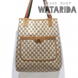 【New Arrivals】グッチ ヴィンテージ シェリーライン スクエアトートバッグ