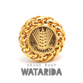 【New Arrivals】シャネル ヴィンテージ 小麦デザイン ビッグイヤリング