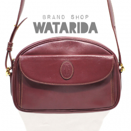 【New Arrivals】カルティエ ヴィンテージ レザーショルダーバッグ