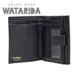 【New Arrivals】サルヴァトーレ フェラガモ ラインストーン Wホックウォレット