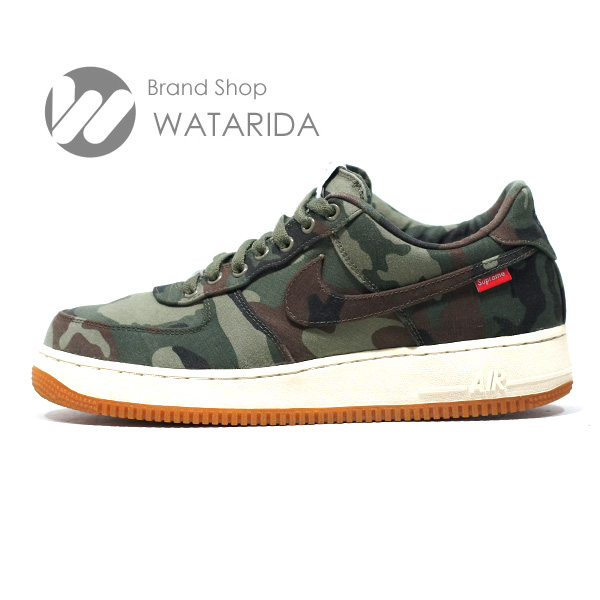 川崎の質屋【渡田質店】シュプリーム ナイキ スニーカー AIR FORCE 1 LOW PREMIUM 08 NRG 573488 330 カモフラージュ キャンバス US10 28cm 箱付 【送料無料】のご紹介です。