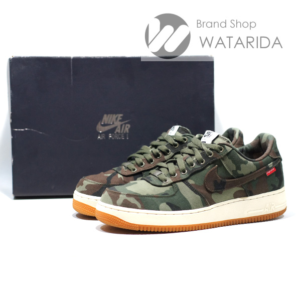 川崎の質屋【渡田質店】シュプリーム ナイキ スニーカー AIR FORCE 1 LOW PREMIUM 08 NRG 573488 330 カモフラージュ キャンバス US10 28cm 箱付 【送料無料】のご紹介です。