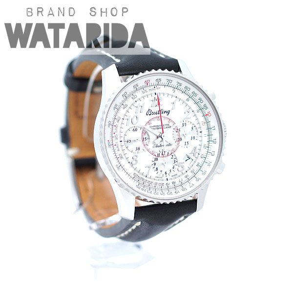 川崎の質屋【渡田質店】ブライトリング 腕時計 モンブリラン01 AB0130 SS 革ベルト 箱・ベゼルカバー付 【送料無料】のご紹介です。