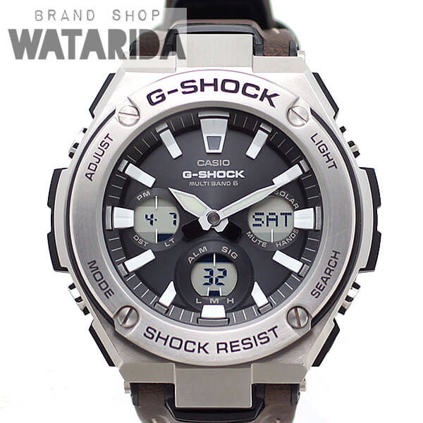 川崎の質屋【渡田質店】カシオ 腕時計 G-STEEL GST-W130L-1AJF シルバー 人工皮革ベルト 箱・替えベルト付 【送料無料】のご紹介です。
