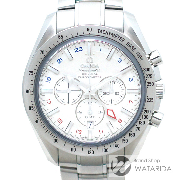 川崎の質屋【渡田質店】オメガ 腕時計 スピードマスター ブロードアロー GMT 3581.30 ホワイト文字盤 箱・説明書付 【送料無料】のご紹介です。