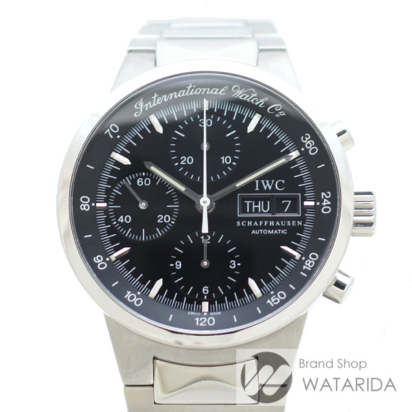 川崎の質屋【渡田質店】IWC 腕時計 GST クロノグラフ IW370708 3707-008 SS 黒文字盤 サカナリューズ 保証書・タグ工具付 【送料無料】のご紹介です。