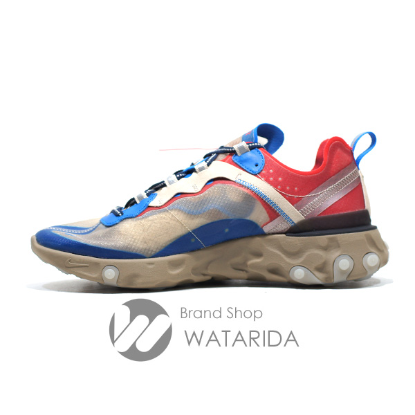 川崎の質屋【渡田質店】ナイキ スニーカー REACT ELEMENT 87/UNDER COVER BQ2718 200 US9 27cm BEIGE CHALK 箱・タグ付 未使用品 【送料無料】のご紹介です。