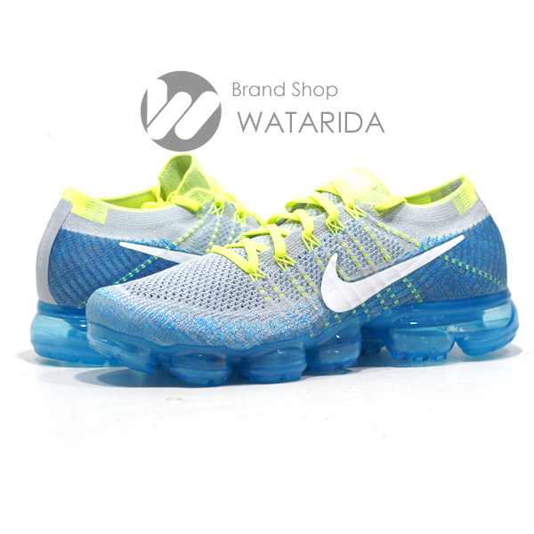 川崎の質屋【渡田質店】ナイキ スニーカー AIR VAPORMAX FLYKNIT 849558 022 US9 27cm スプライト CHLORINE BLUE 箱・タグ付 未使用品 【送料無料】のご紹介です。