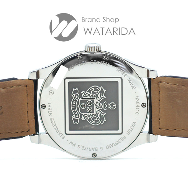 川崎の質屋【渡田質店】ハミルトン 腕時計 ジャズマスター H384110 Qz SS グレー文字盤 社外ベルト 【送料無料】 のご紹介です。