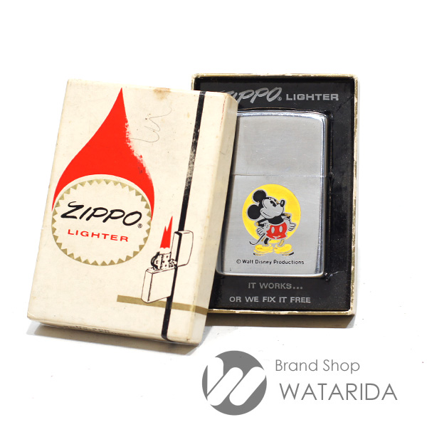 川崎の質屋 渡田質店 ジッポ Zippo オイルライター ミッキーマウス 1976年 ヴィンテージ 箱付 送料無料 のご紹介です。