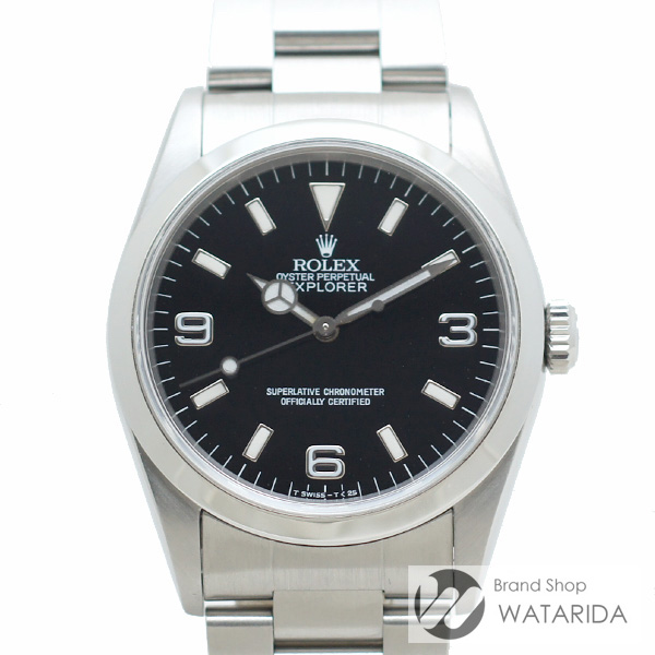 川崎の質屋 ロレックス 腕時計 エクスプローラー I 14270 W番 オール トリチウム シングルバックル SS 黒文字盤 送料無料  のご紹介です。