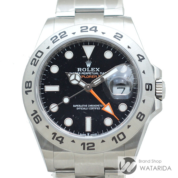 川崎の質屋 ロレックス ROLEX 腕時計 エクスプローラー II 226570 黒文字盤 SS 2021年新作 箱・保付 保護シールなし 未使用品 送料無料 のご紹介です。