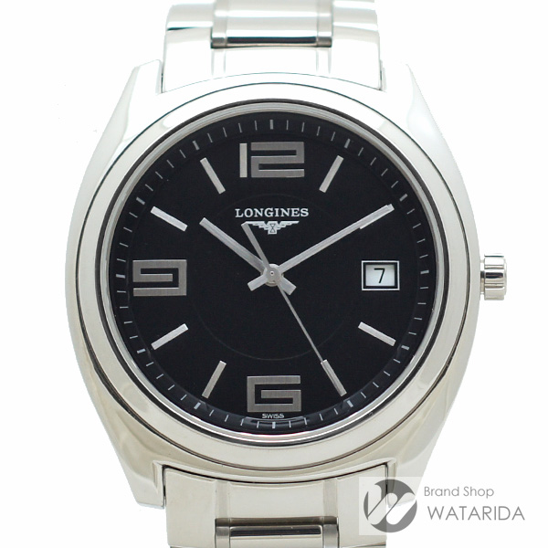川崎の質屋 渡田質店 ロンジン LONGINES 腕時計 ルンゴマーレ L3.632.4 SS 黒文字盤 Qz 送料無料 のご紹介です。