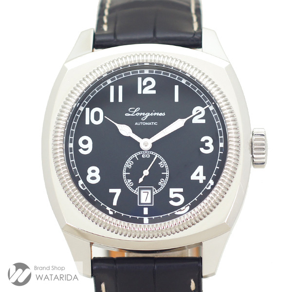 川崎の質屋 渡田質店 ロンジン LONGINES 腕時計 ヘリテージ 1935 L2.794.4.53.0 SS 黒文字盤 箱・保付 送料無料 のご紹介です。