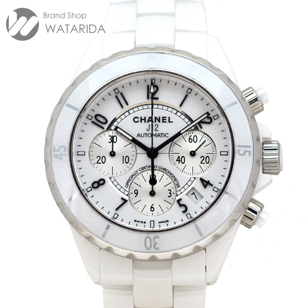 川崎の質屋 渡田質店 シャネル CHANEL 腕時計 J12 クロノグラフ H1007 白文字盤 ケース付 のご紹介です。