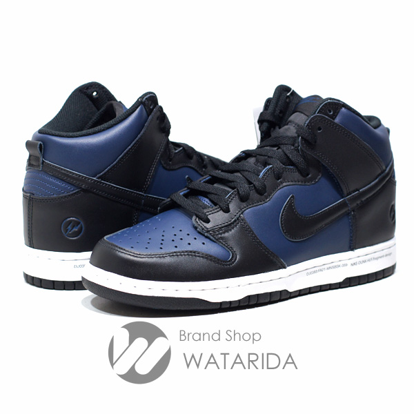 川崎の質屋 ナイキ NIKE フラグメントデザイン スニーカー DUNK HI DJ0383 400 9.5 27.5cm Midnaight Navy 箱・タグ付 未使用品 送料無料 のご紹介です。