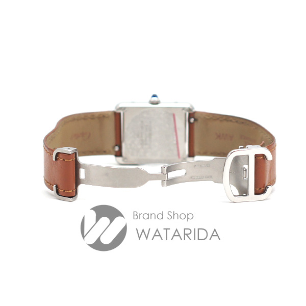 川崎の質屋 渡田質店 カルティエ Cartier 腕時計 タンクソロ SM WSTA0030 SS シルバー文字盤 ブラウン 純正革ベルト Dバックル 箱・保付 送料無料 のご紹介です。