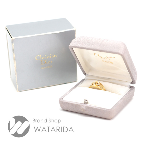 川崎の質屋 渡田質店 クリスチャン ディオール 指輪 ヴィンテージ CDロゴ リング 750YG ダイヤモンド 箱付 送料無料 のご紹介です。
