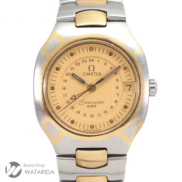 川崎の質屋 渡田質店 オメガ OMEGA 腕時計 ヴィンテージ シーマスター ポラリス GMT 396.1122 SS GP ゴールド文字盤 亀 送料無料 のご紹介です。