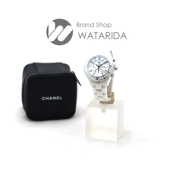 川崎の質屋 渡田質店 シャネル CHANEL 腕時計 J12 クロノグラフ H1007 白文字盤 ケース付 送料無料 のご紹介です。