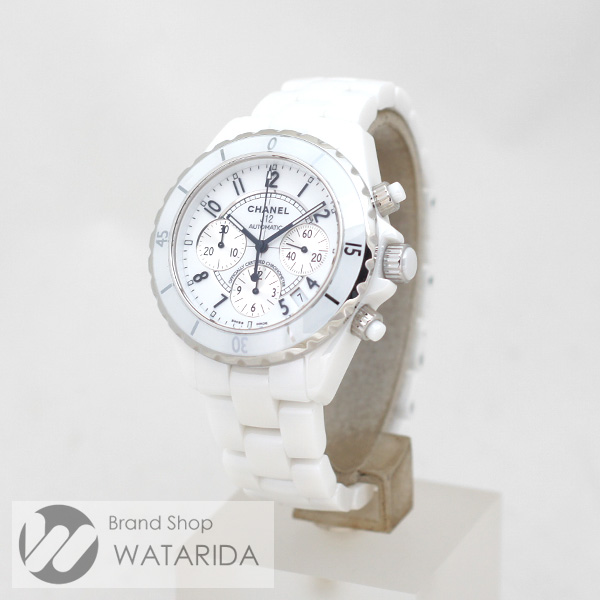 川崎の質屋 渡田質店 シャネル CHANEL 腕時計 J12 クロノグラフ H1007 白文字盤 ケース付 送料無料 のご紹介です。