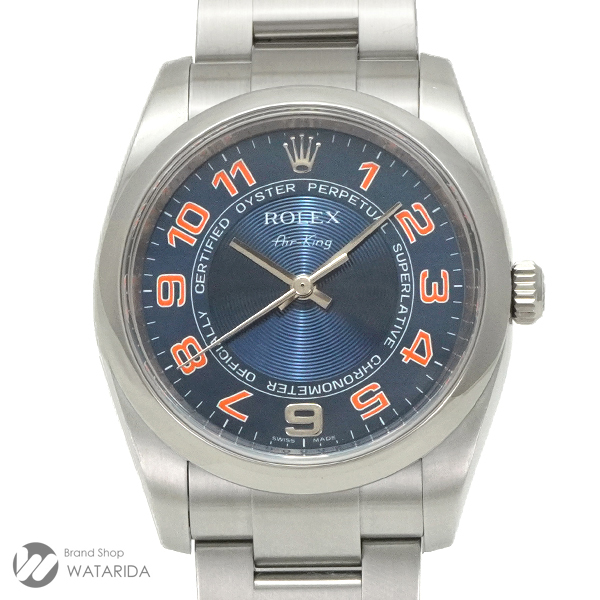 ロレックス 時計 エアキング Air king ブルーコンセントリック 114200 M番
